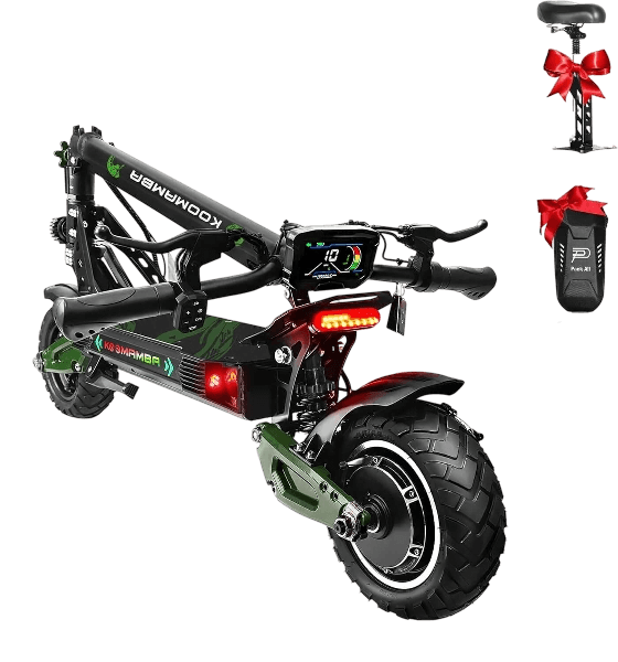 MetaMoov ZU06 1200W Electric Scooter with Seat Up to 35 MPH, 52V-20Ah Battery 50 Miles Long Range, NFC Smart Unlock & Dual Disc Brakes, 10- Off Road Tires Fast Folding E Scooter for Adults with Seat